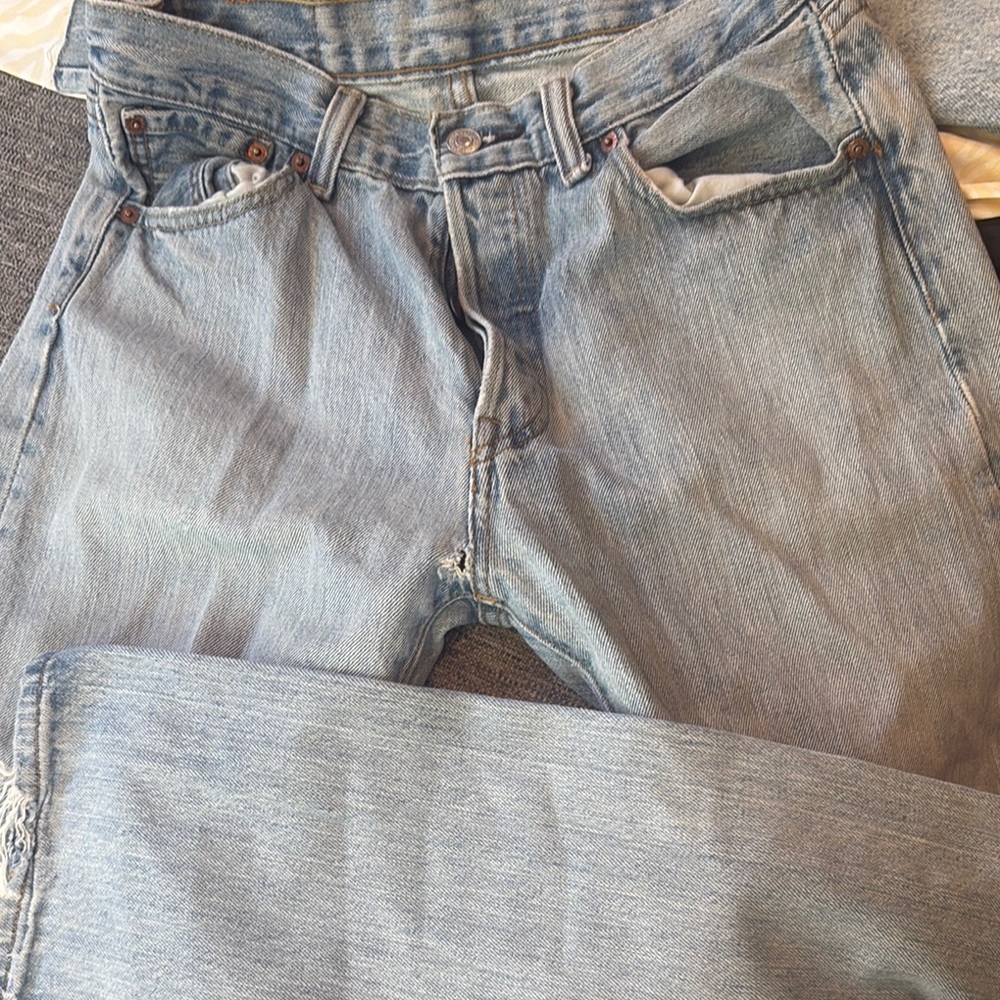 Levi's 501 Denim Jeans in Light Blue